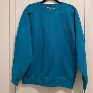 Vtg 80s Levi Strauss Crewneck Sweatshirt Size M USA Made Teal Color